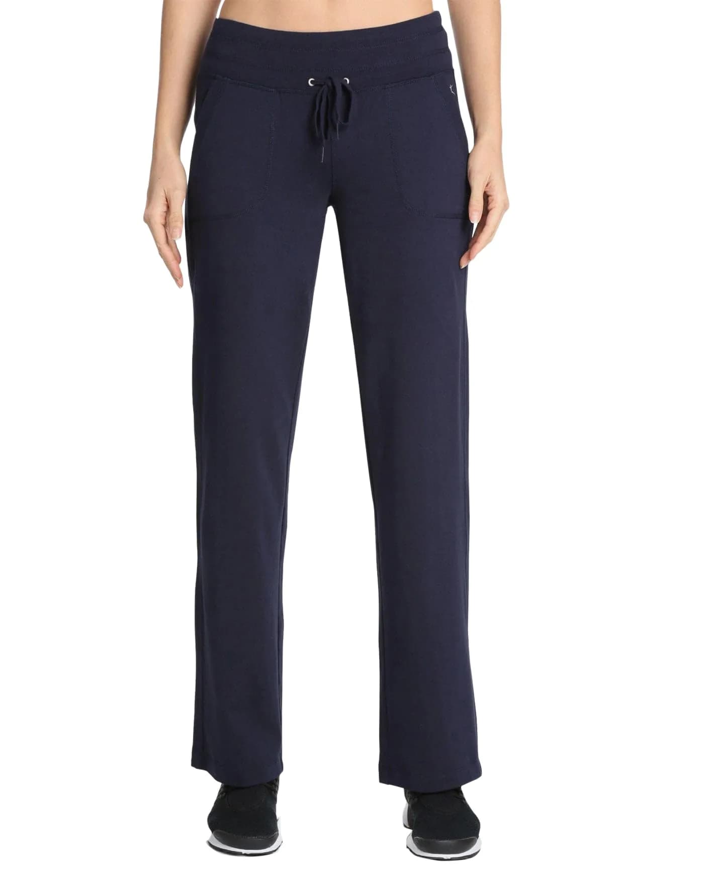 Danskin Women's Drawcord Pant X-Small Midnight Navy | Comfortable Yoga & Lounge Wear - main product image