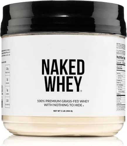 NAKED Whey Protein Powder 1 lb (454 g) | Grass-Fed, NSF Certified, 25g Protein Per Serving thumbnail 1