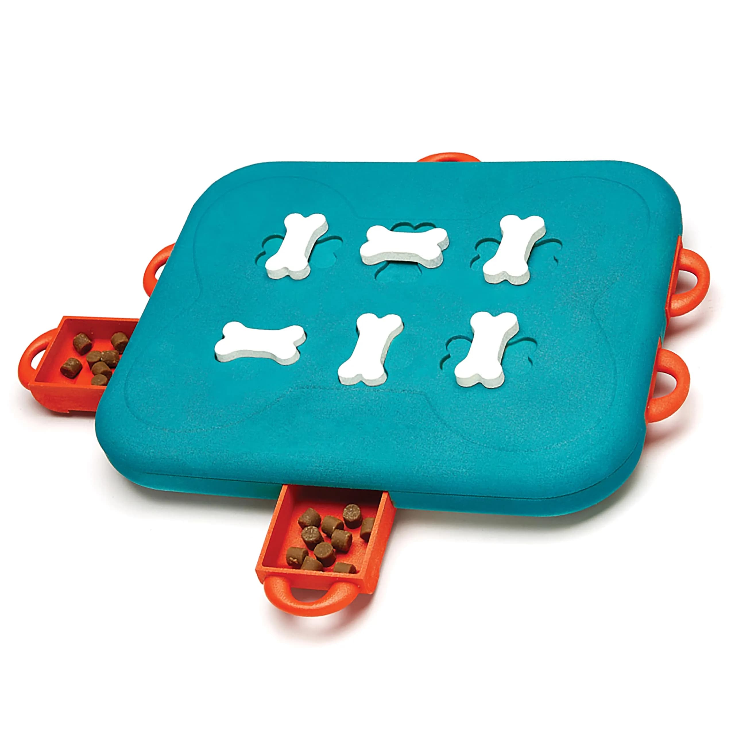 Outward Hound Nina Ottosson Dog Tornado Treat Puzzle 9.75" x 7.25" x 3.07" | Interactive Enrichment for Dogs — Dog Casino (Blue, Orange)