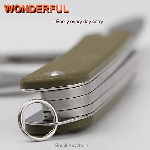 Ruike Small Keychain Knife for Men,Women Gifts,5 in1 Multitool, 12C27 Steel,Mini EDC Tactical Folding Pocket Knives Camping Key Tool,Multifunction,Scissors,Screwdriver,Bottle Opener,Cute Outdoor Gear | Compact & Multifunctional thumbnail 6