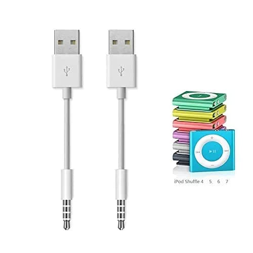 Amicable USB Data Cable for iPod Shuffle 3rd-7th Gen (2-Pack, 10cm) | Sync & Charge thumbnail 2