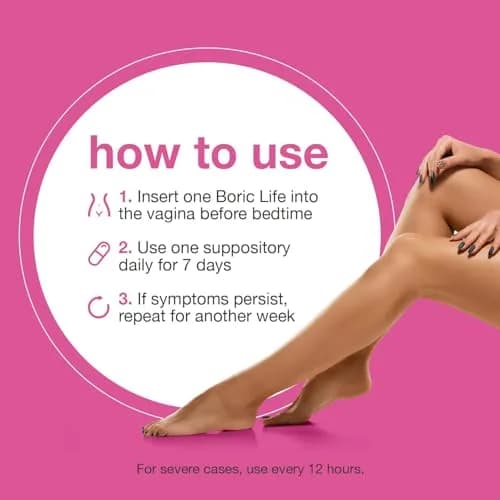 NutraBlast Boric Life Boric Acid Suppositories for Women 600mg, 30 Count | Supports Intimate Health & Odor Control thumbnail 4