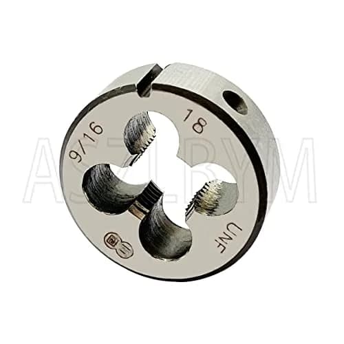 ASZLBYM 9/16-18 UNF Tap and Die Set 4 Flutes HSS Bottom Taper Right Hand Thread | Heavy Duty Threading Tools thumbnail 6