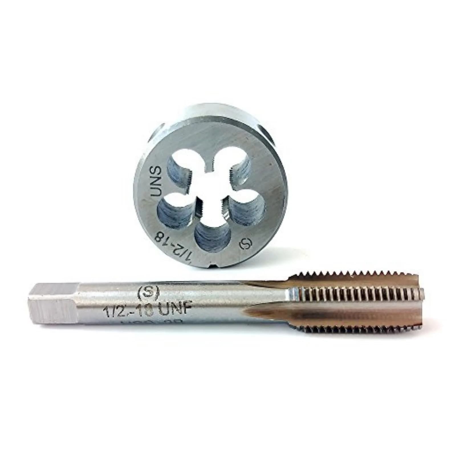 ASZLBYM 3/4-20 HSS Tap And Die Set | UNEF Machine Thread, Round Die, Right Hand, 3/4"-20 Thread (0.811 Fl Oz) — 1/2-18