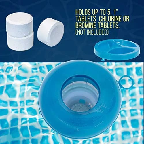 U.S. Pool Supply Pool & Spa Floating Chlorine & Bromine 1" Tablet Floater | Adjustable Chemical Dispenser for Pools & Spas thumbnail 4