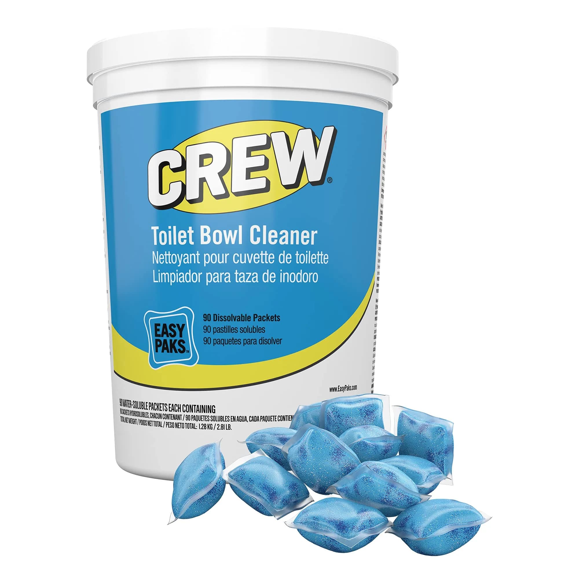 CREW Diversey Toilet Bowl Cleaner Easy Paks 180 Count | Enzyme & Detergent Formula with Floral Scent - main product image