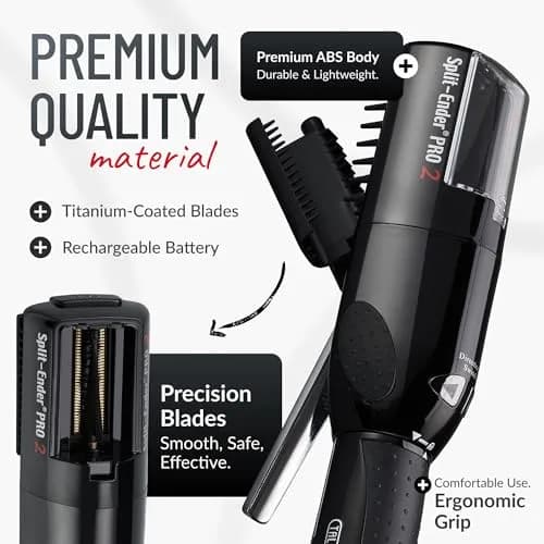 Split-Ender Pro 2 - Cordless Hair Trimmer for Damaged & Dry Hair | Safe Split End Removal (70-120c) thumbnail 4