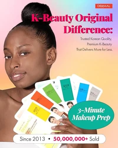 DERMAL 24 Combo Korean Essence Sheet Mask Variety Pack, Collagen & More | 24 Masks (552ml) thumbnail 7