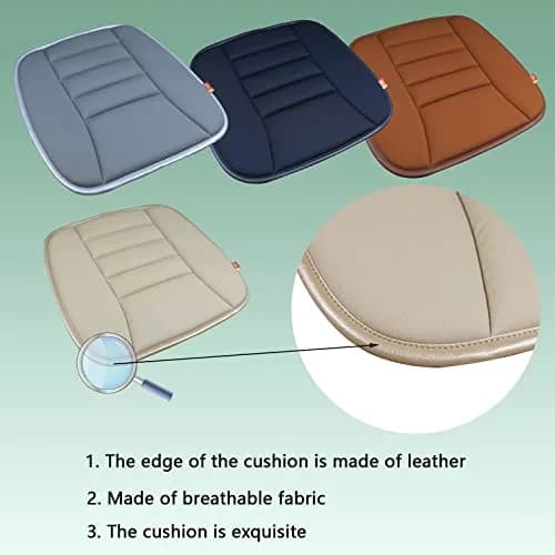RaoRanDang Car Seat Cushion Pad with Memory Foam | Comfortable & Durable Khaki thumbnail 7
