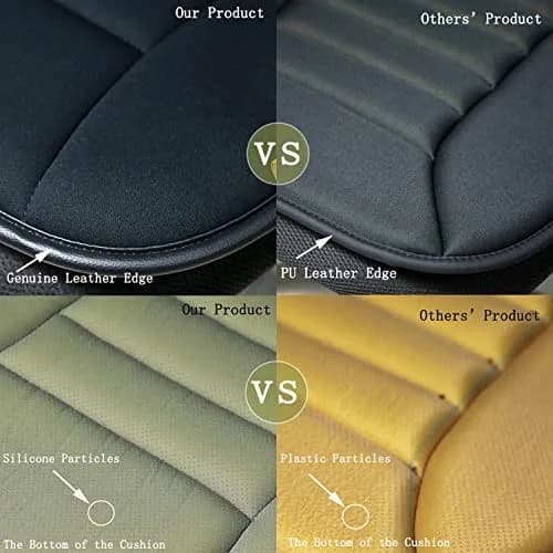RaoRanDang Car Seat Cushion Pad with Memory Foam | Comfortable & Durable Khaki thumbnail 3
