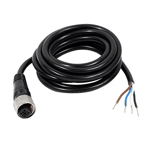 uxcell M12 Female Straight 4 Pin Connector Aviation Socket Electrical Cable 2m (6.56 ft) thumbnail 1