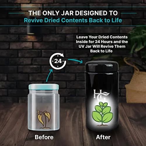 Herb Guard 500ml Airtight Glass Jar Set | UV Protection Keeps Goods Fresh for Months thumbnail 3