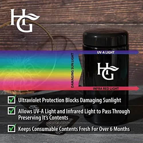 Herb Guard 500ml Airtight Glass Jar Set | UV Protection Keeps Goods Fresh for Months thumbnail 4