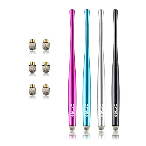 ELZO Capacitive Stylus Pens Premium Metal Slim Combo 4 Pcs Tips for All Touch Screens iPad & Android Tablets DELL/Samsung/HP/Asus/Surface/Samsung/iPhone/LG thumbnail 6