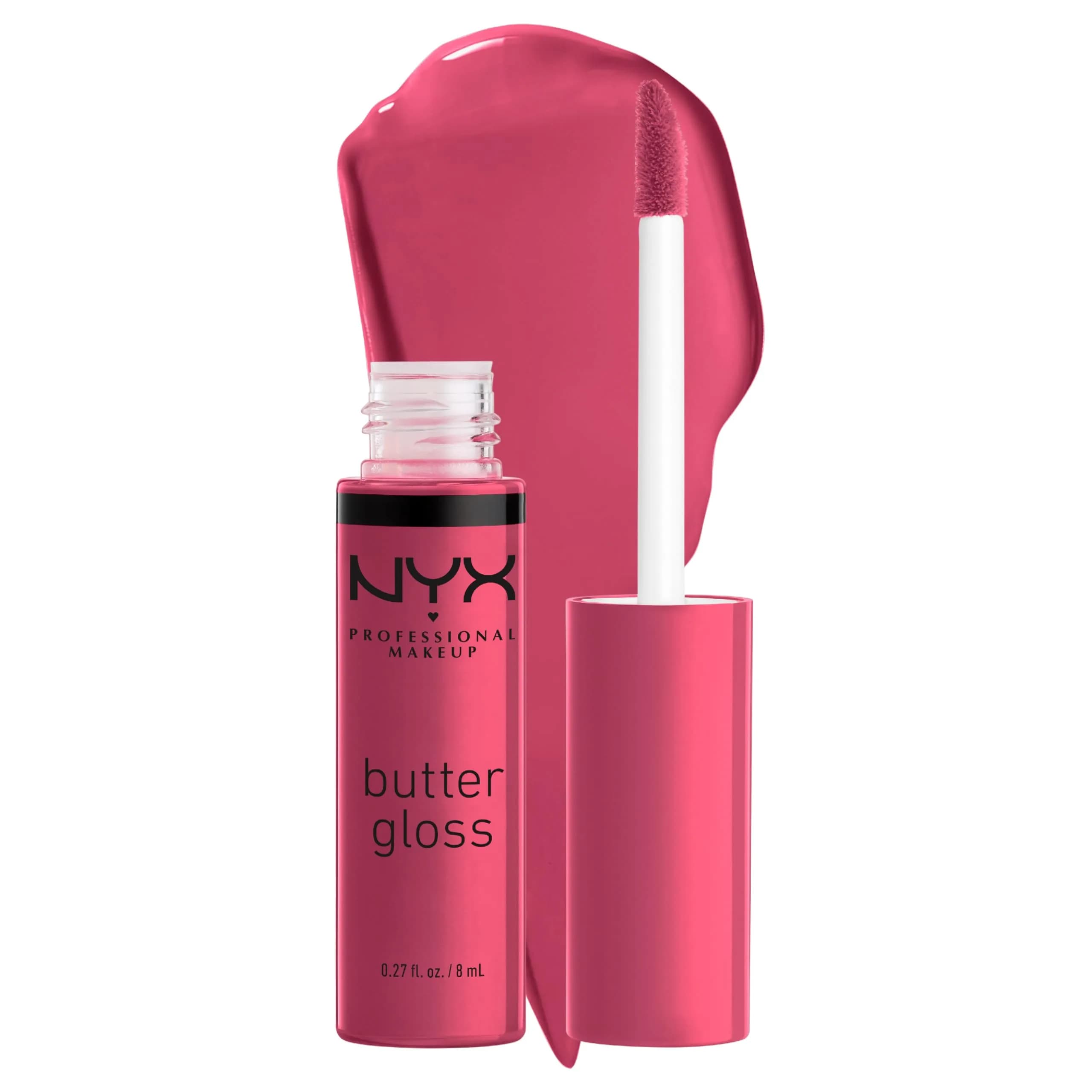 NYX PROFESSIONAL MAKEUP Butter Gloss Bling Lip Gloss - 32 Strawberry Cheesecake (Warm Pink), 7.65 ml