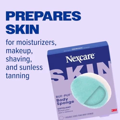 Nexcare BUF-PUF Body Sponge Exfoliating 1 Sponge | Dermatologist-Tested for Gentle Deep-Cleaning thumbnail 9