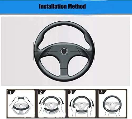 Valleycomfy Steering Wheel Cover 15 inch | Genuine Leather, Heavy Duty, Universal Fit thumbnail 4