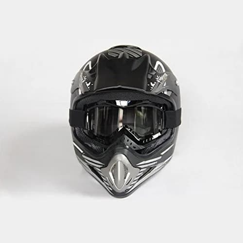 Dmeixs Motorcycle Goggles Motocross ATV Off Road Racing Goggles Clear Lens | Helmet Compatible thumbnail 2