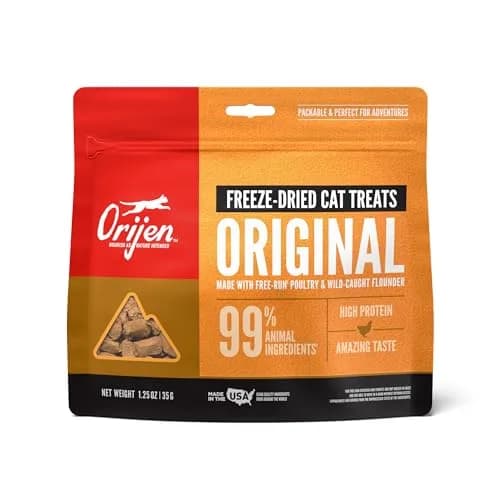 ORIJEN Original Freeze Dried Cat Treats 1.25 oz (35.4 g) | 99% Animal Ingredients, Grain-Free, High Protein thumbnail 1