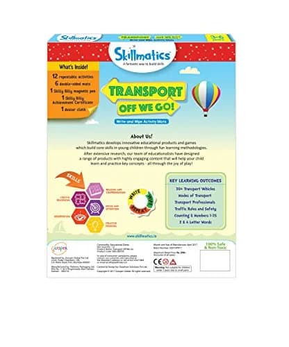 Skillmatics Transport Off We Go! Reusable Activity Mats with Dry Erase Marker | Ages 3-6 thumbnail 3