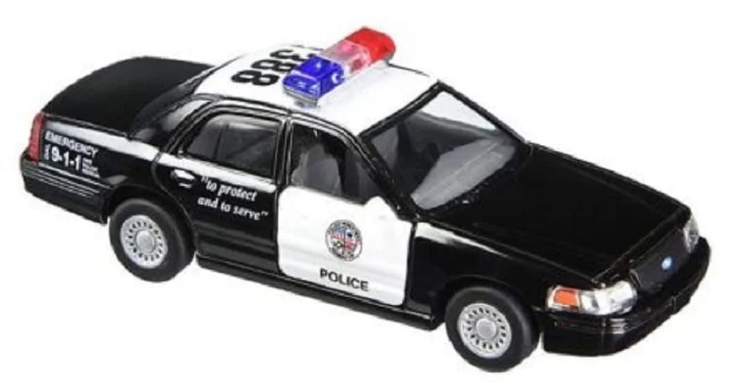 KiNSMART Ford Crown Victoria Police Interceptor 1:42 Scale 5" Die-Cast Car | Pullback Action for Kids & Collectors - main product image