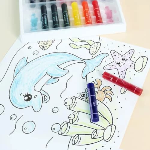 KOKUYO Transparent Crayons, 16 Colors | Oil Gel Crayon for Art Students & Hobbyists thumbnail 7