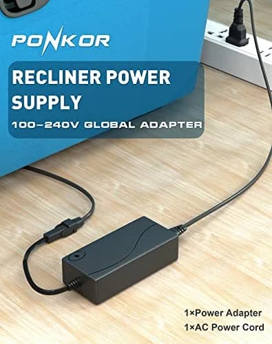 Ponkor 29V/24V 2A Power Supply Adapter with AC Cord | Universal Recliner Replacement thumbnail 5