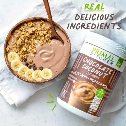 Primal Kitchen Chocolate Coconut Collagen Fuel Drink Mix 15oz (425g) | 11g Collagen Peptides Per Serving thumbnail 4