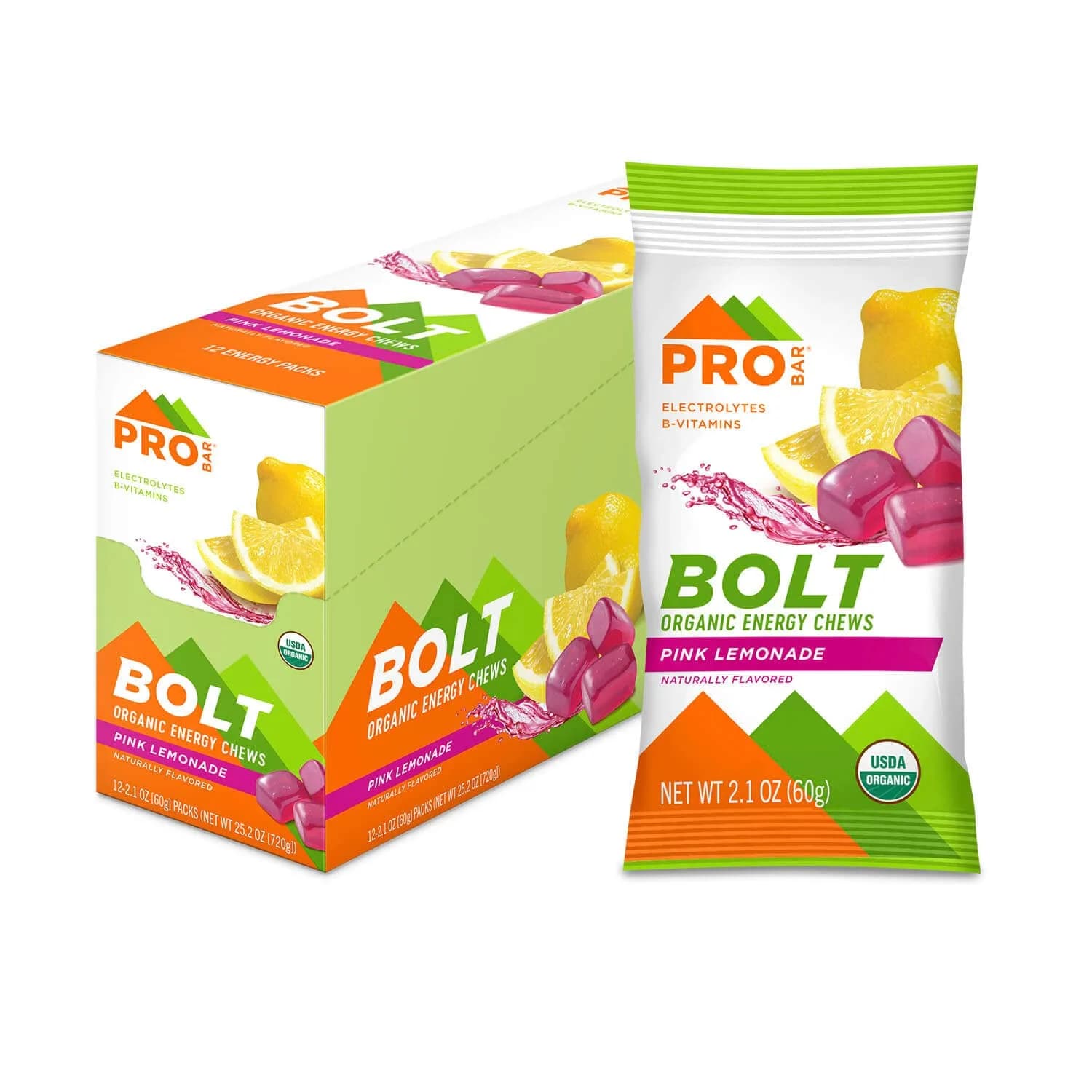 PROBAR Bolt Organic Energy Chews 12 Pack | Fast Carbohydrate Sports Nutrition Gummies for Endurance - main product image