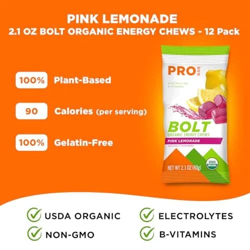 PROBAR Bolt Organic Energy Chews 12 Pack | Fast Carbohydrate Sports Nutrition Gummies for Endurance thumbnail 4