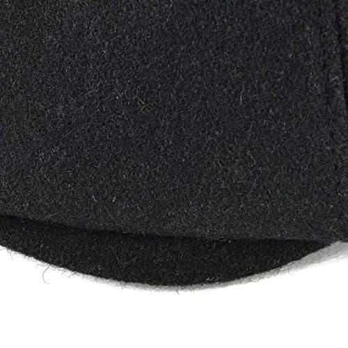 VOBOOM Men's Wool Blend 8 Panel Newsboy Cap Tweed Hat (Black) 57-60cm | Vintage Style for Cool Weather thumbnail 6