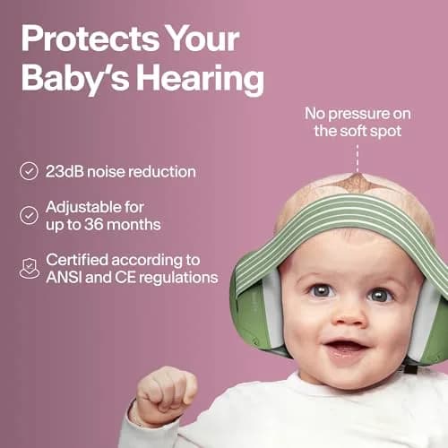 Alpine Muffy Baby Ear Protection Earmuffs for Babies & Toddlers up to 36 Months | Noise Reduction 23 dB SNR thumbnail 2