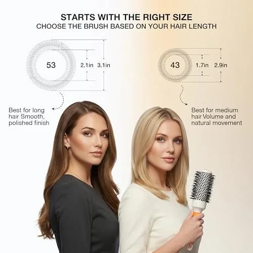 GK HAIR Global Keratin Large Thermal Round Brush 53mm | Anti-Static Frizz Control for Styling thumbnail 2