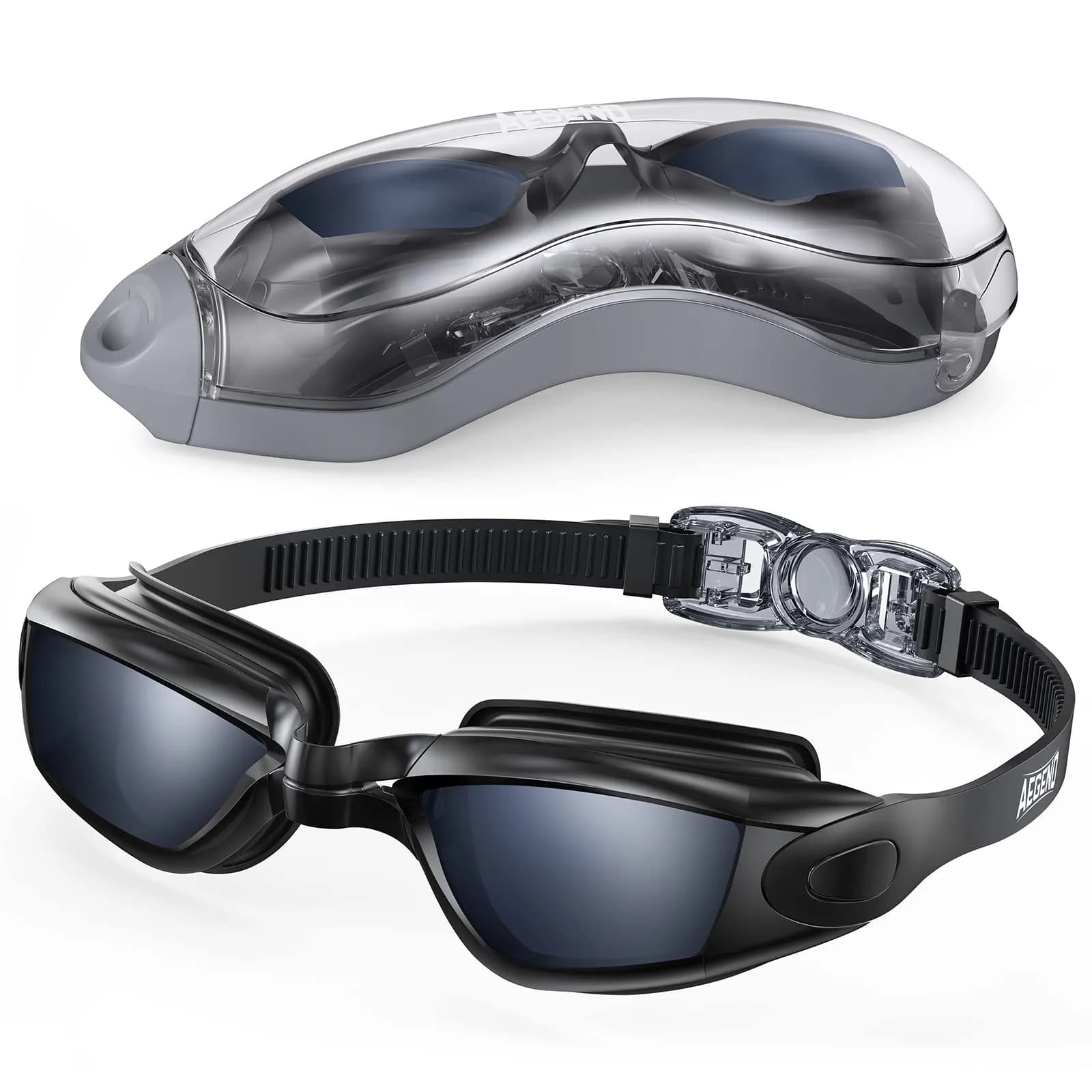 Aegend Swim Goggles, No Leaking Full Protection Adult Youth - Clear Lens