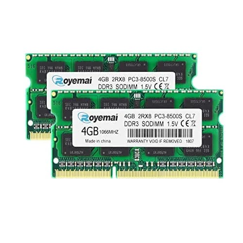 D DUOMEIQI DDR3 1066MHz 8GB (2x4GB) Sodimm RAM | Compatible with MacBook, iMac, Mac mini thumbnail 1