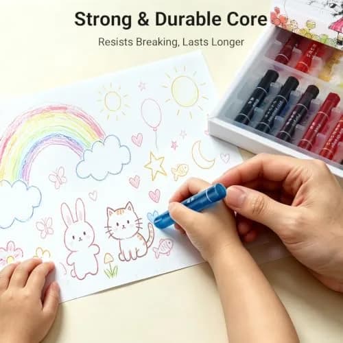 KOKUYO Transparent Oil Gel Crayons 10 Colors | Non-Toxic, Assorted Colors thumbnail 6