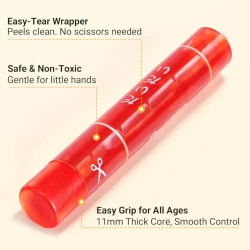KOKUYO Transparent Oil Gel Crayons 10 Colors | Non-Toxic, Assorted Colors thumbnail 3