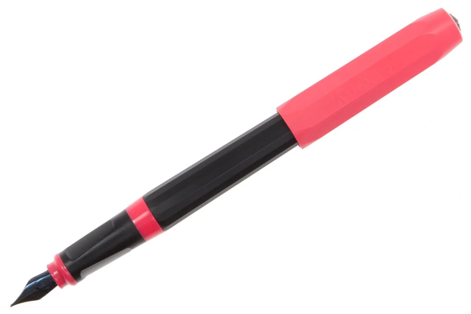 Kaweco Perkeo Fountain Pen Indian Summer M (14cm / 5.5in) | Smooth Ink Flow for Students — black / pink