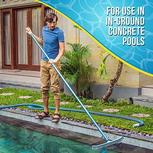 U.S. Pool Supply 18" Pool Brush Head for Inground Pools, Stainless Steel | Heavy-Duty Pool Cleaning Tool thumbnail 4