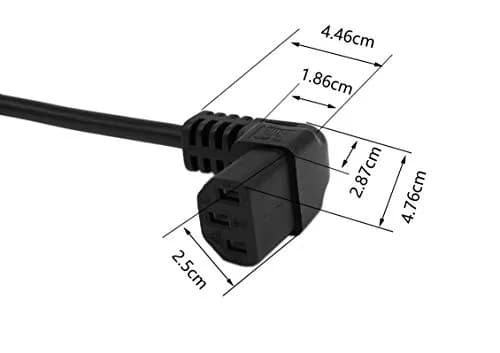 Cerrxian IEC 320 C14 16cm 90° C13 Female to C14 Male Power Extension Cord thumbnail 5