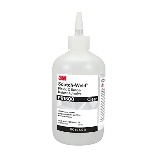 3M Scotch-Weld Plastic & Rubber Instant Adhesive PR1500, Clear, 500 Gram | Bonds Plastics & Rubbers thumbnail 1