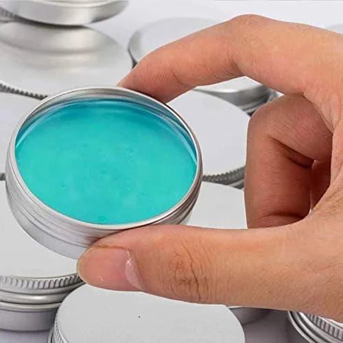 Hulless 12 Pack 0.5 Ounce (15 ml) Aluminum Tin Jars with Screw Lids | Refillable Cosmetic Containers thumbnail 3