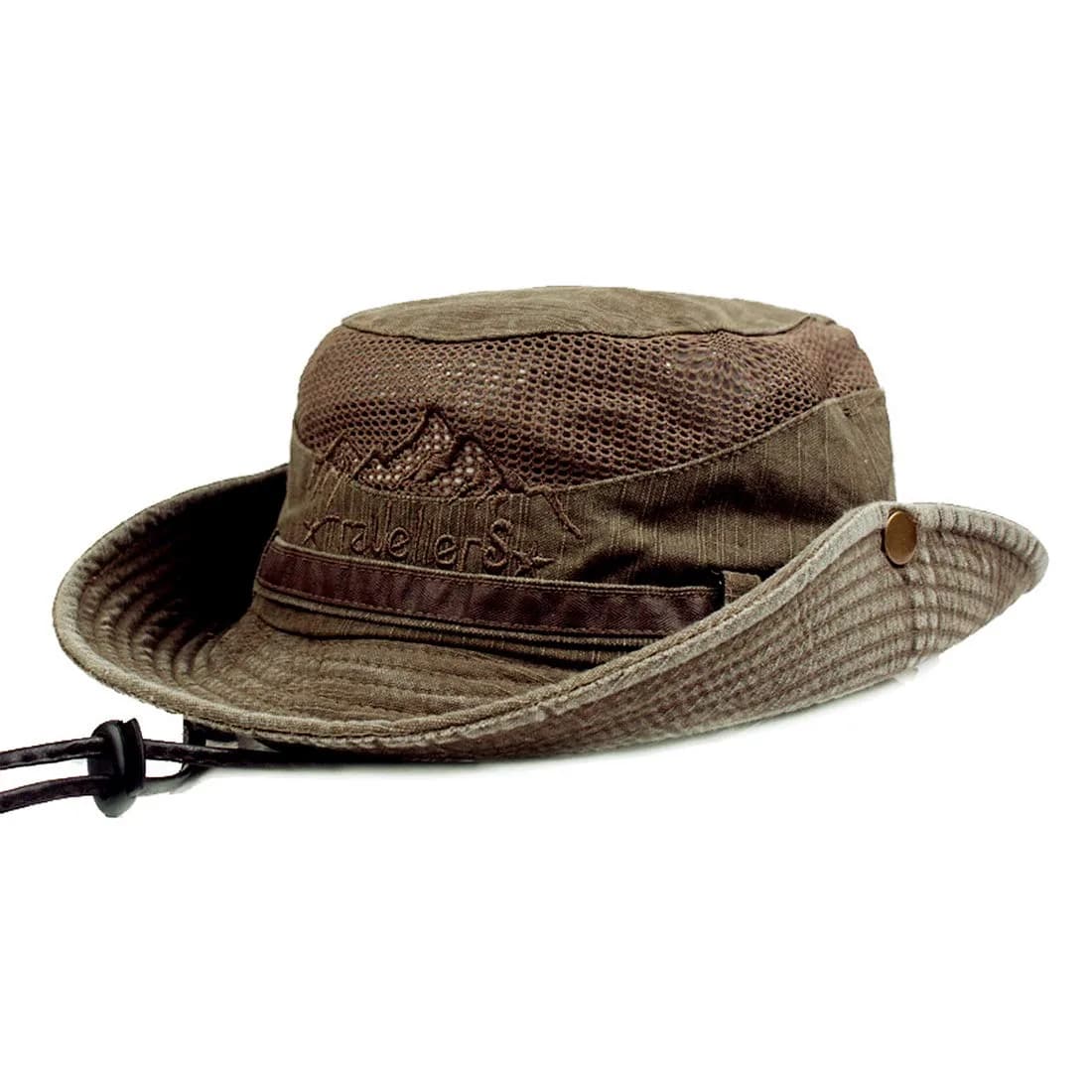 KeepSa Cotton Sun Hat Men Wide Brim Bucket Safari Boonie | Breathable, Foldable & UV Resistant (70-120c) - main product image