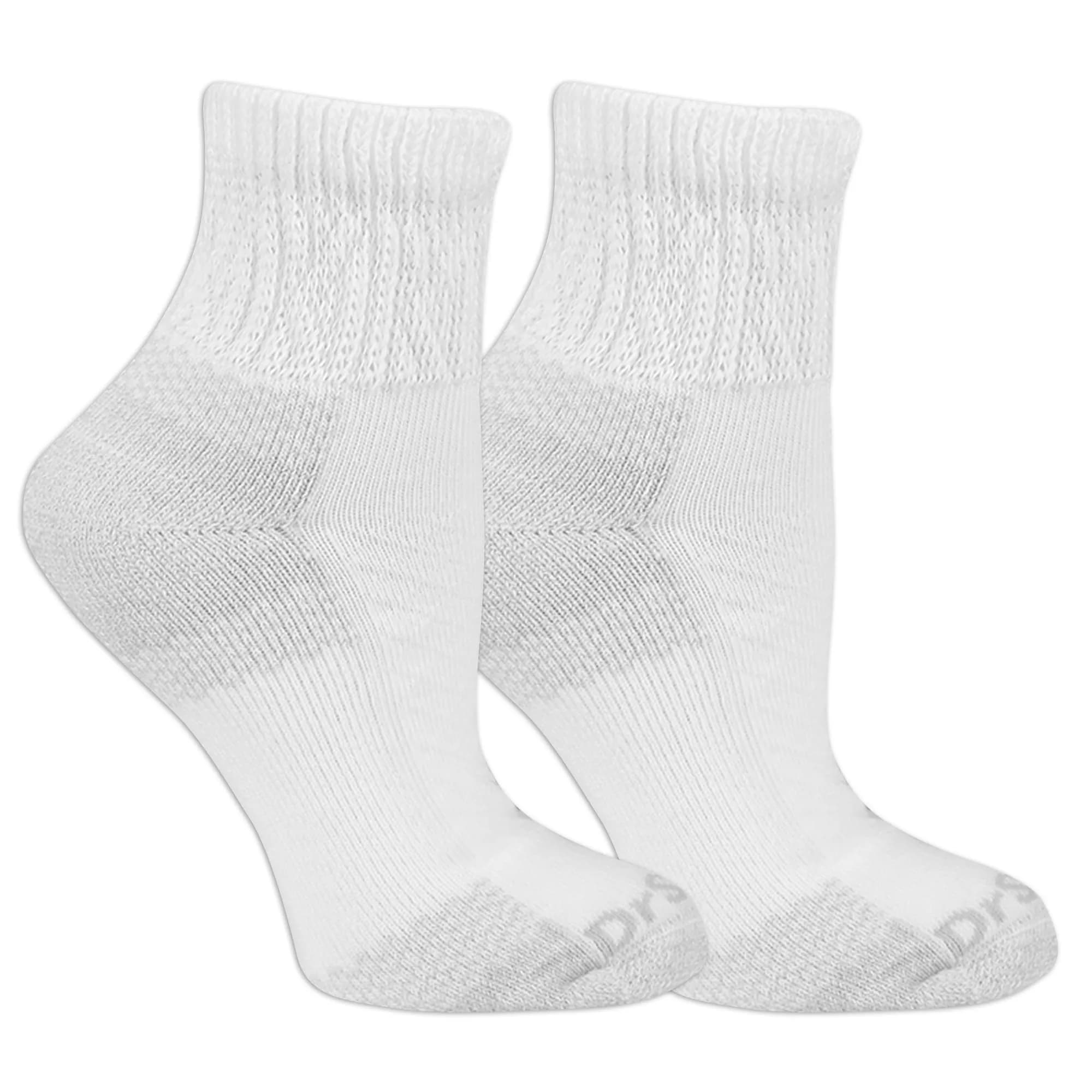 Dr. Scholl's Women's Advanced Relief Ankle Socks 2-Pack | BlisterGuard, White, Shoe Size 8-12