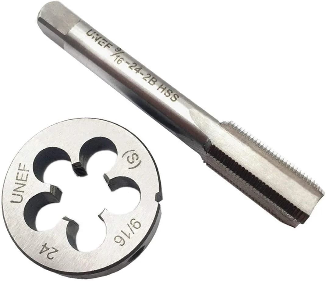 ASZLBYM 9/16-24" Tap And Die Set | UNEF HSS Threading Tools for Precision