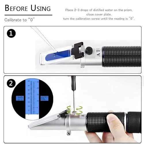 V·RESOURCING Wine Refractometer 0-40% Brix & 0-25% Alcohol | Handheld with ATC for Wine & Homebrew (100 words) thumbnail 4