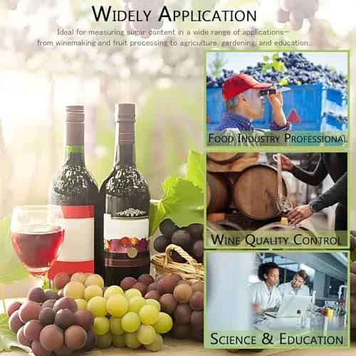 V·RESOURCING Wine Refractometer 0-40% Brix & 0-25% Alcohol | Handheld with ATC for Wine & Homebrew (100 words) thumbnail 7