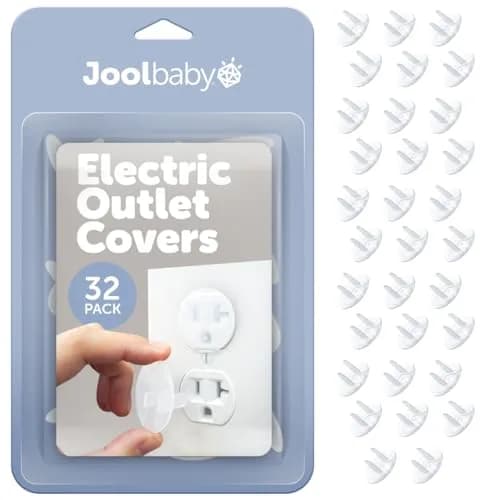 Jool Baby Outlet Covers 32 Pack | Childproof Electric Sockets with Easy Adult Removal thumbnail 1