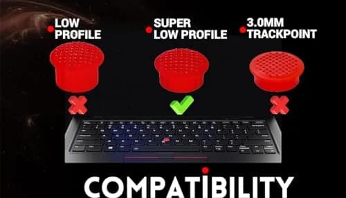 LeFix Trackpoint Caps for Lenovo Thinkpad T460S T470S T480s T490s E580 E590 X1 Carbon 4th 5th 6th Gen | Super Low Profile Precision Fit thumbnail 4