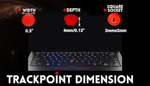 LeFix Trackpoint Caps for Lenovo Thinkpad T460S T470S T480s T490s E580 E590 X1 Carbon 4th 5th 6th Gen | Super Low Profile Precision Fit thumbnail 5